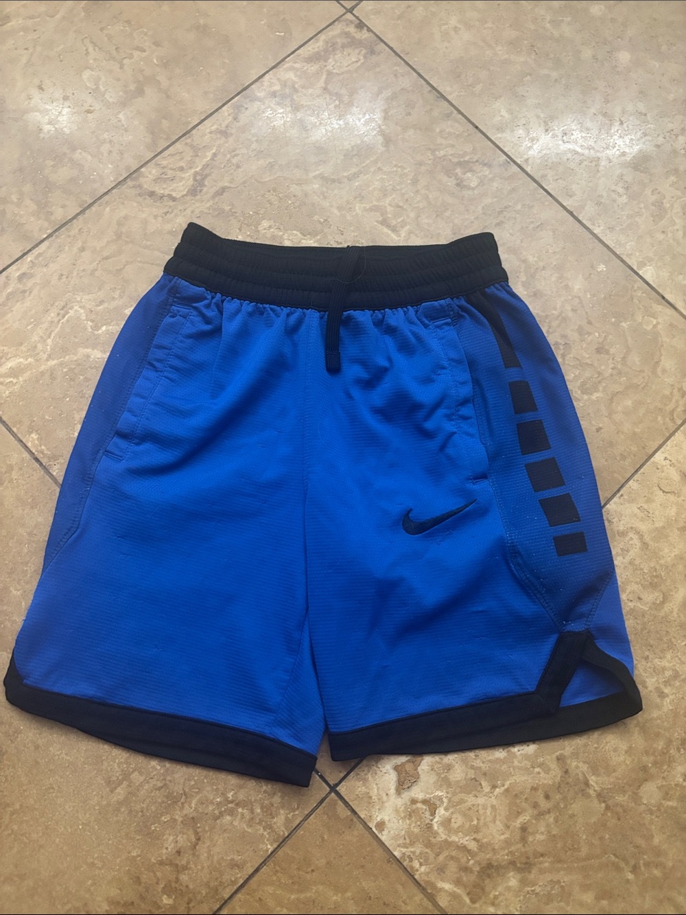 Nike Royal Blue & Black Boys' Athletic Shorts